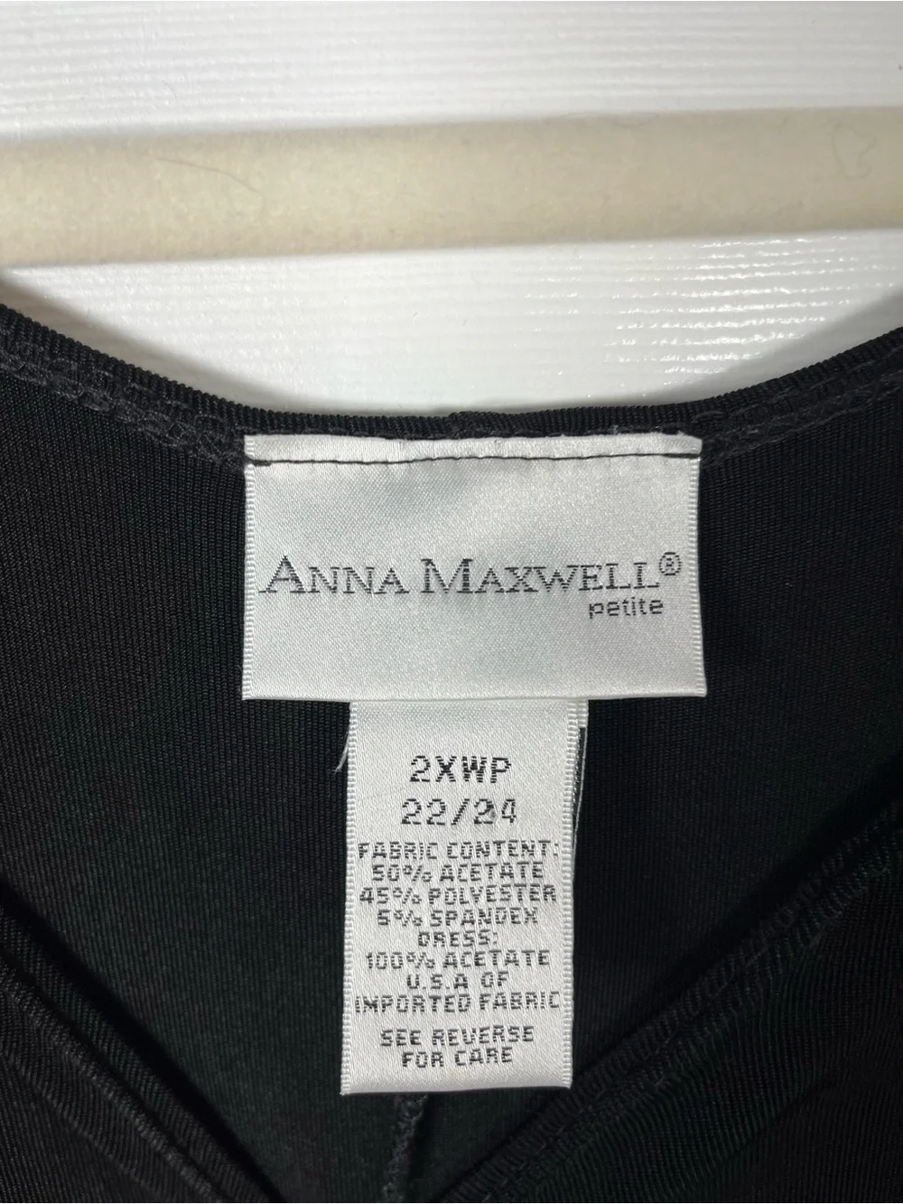 Anna Maxwell Black Petite Maxi Dress 2XWP (22/24)